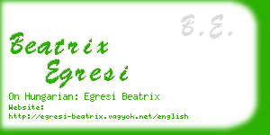 beatrix egresi business card